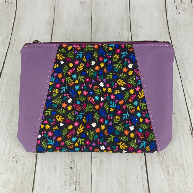 Sunshine Pouch (Floral, Purple)