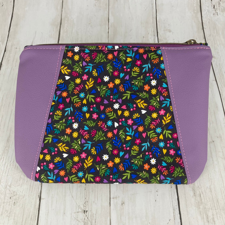 Sunshine Pouch (Floral, Purple)