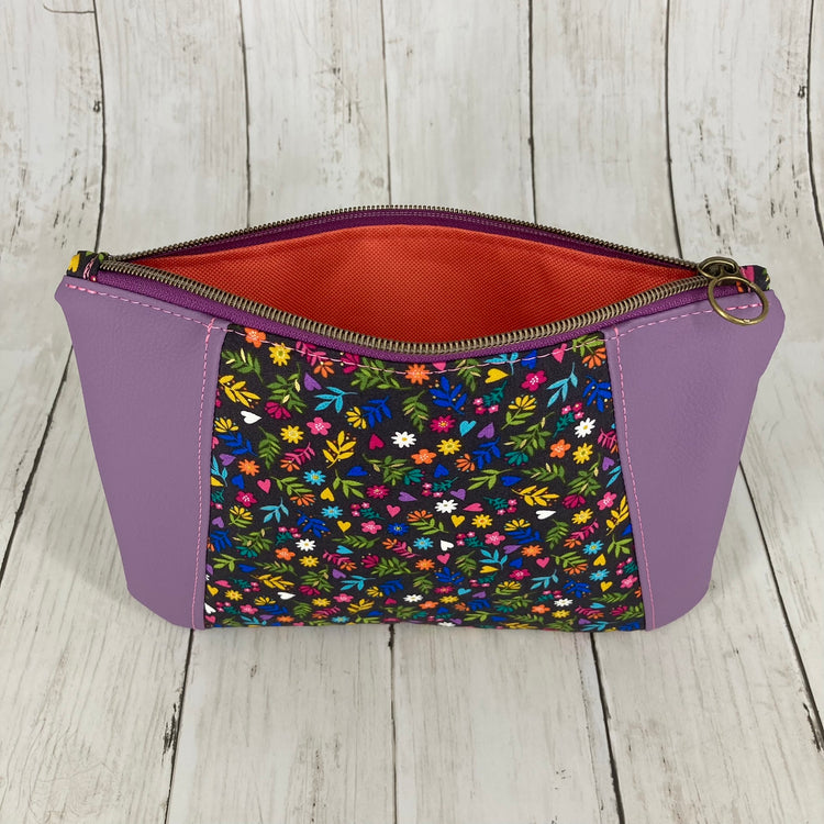 Sunshine Pouch (Floral, Purple)