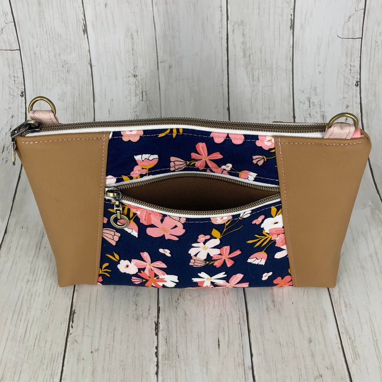 Sunshine Crossbody Purse (Floral, Tan)